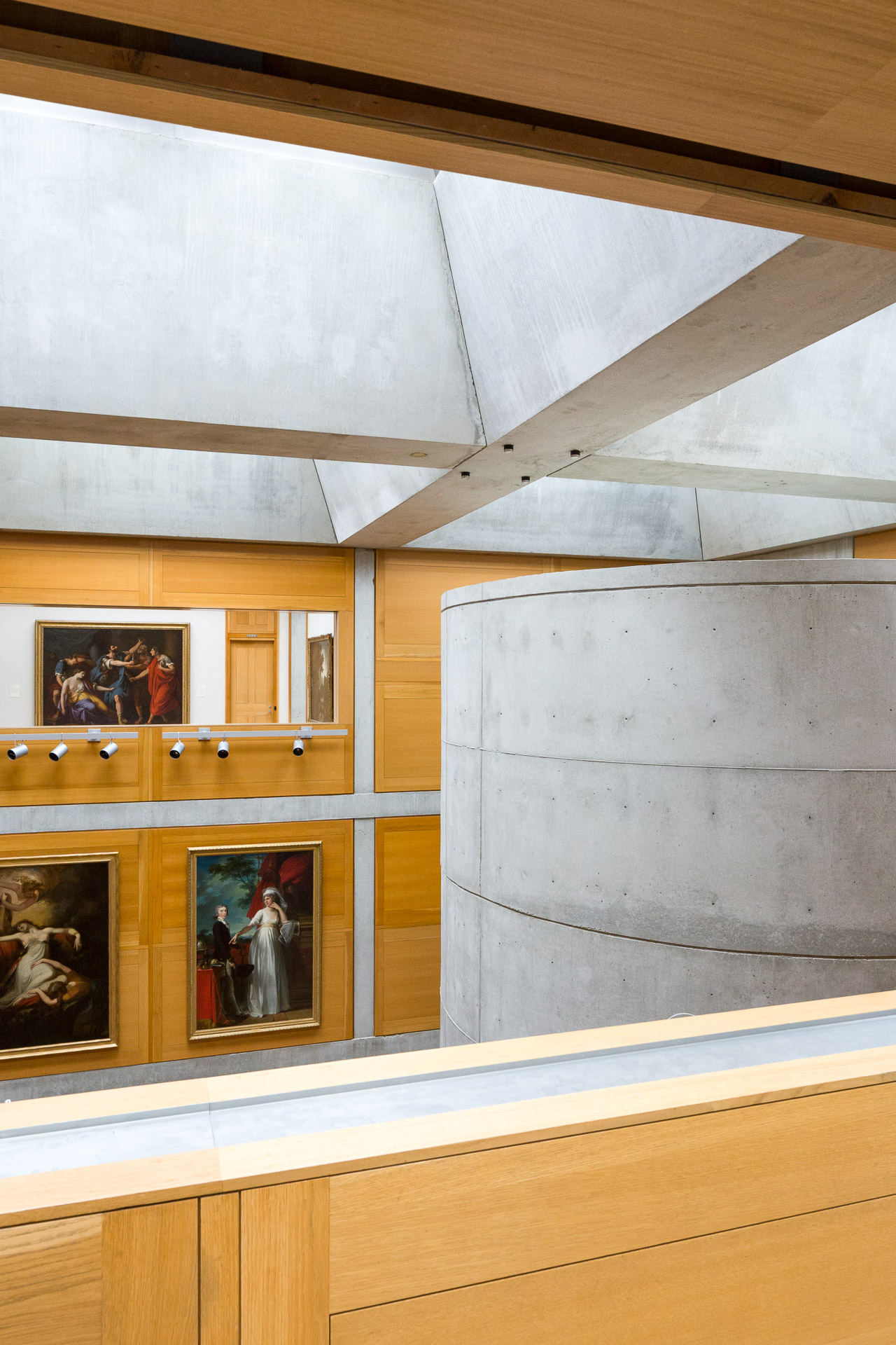 Interior of Yale Center for British Art in New Haven, CT by Louis Kahn. Photo by Jason R. Woods.